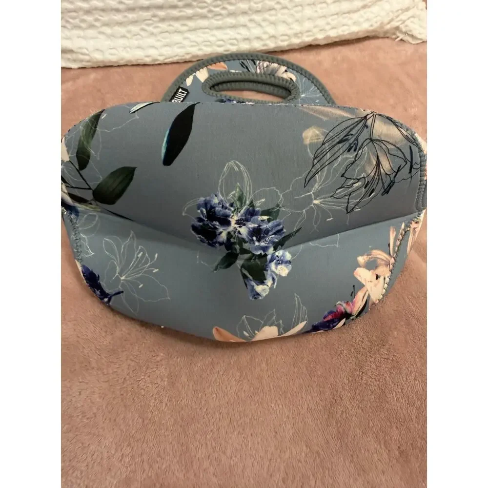 BUILT Gourmet Getaway Lunch Bag Lush Flower Insulated Neoprene Reusable Washable